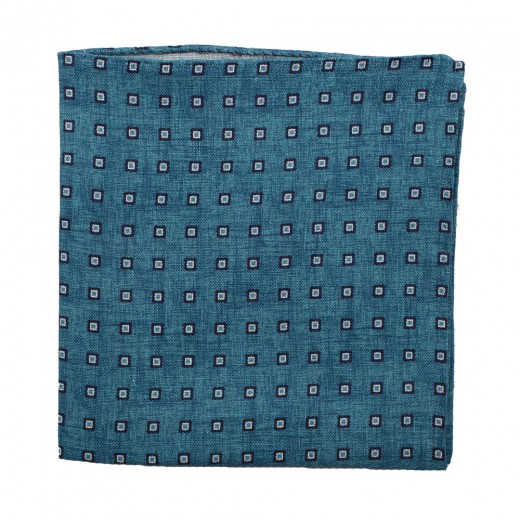 Printed linen pocket square