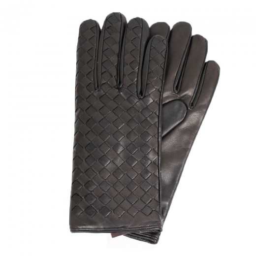 Dark brown nappa gloves
