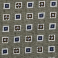 Printed linen pocket square