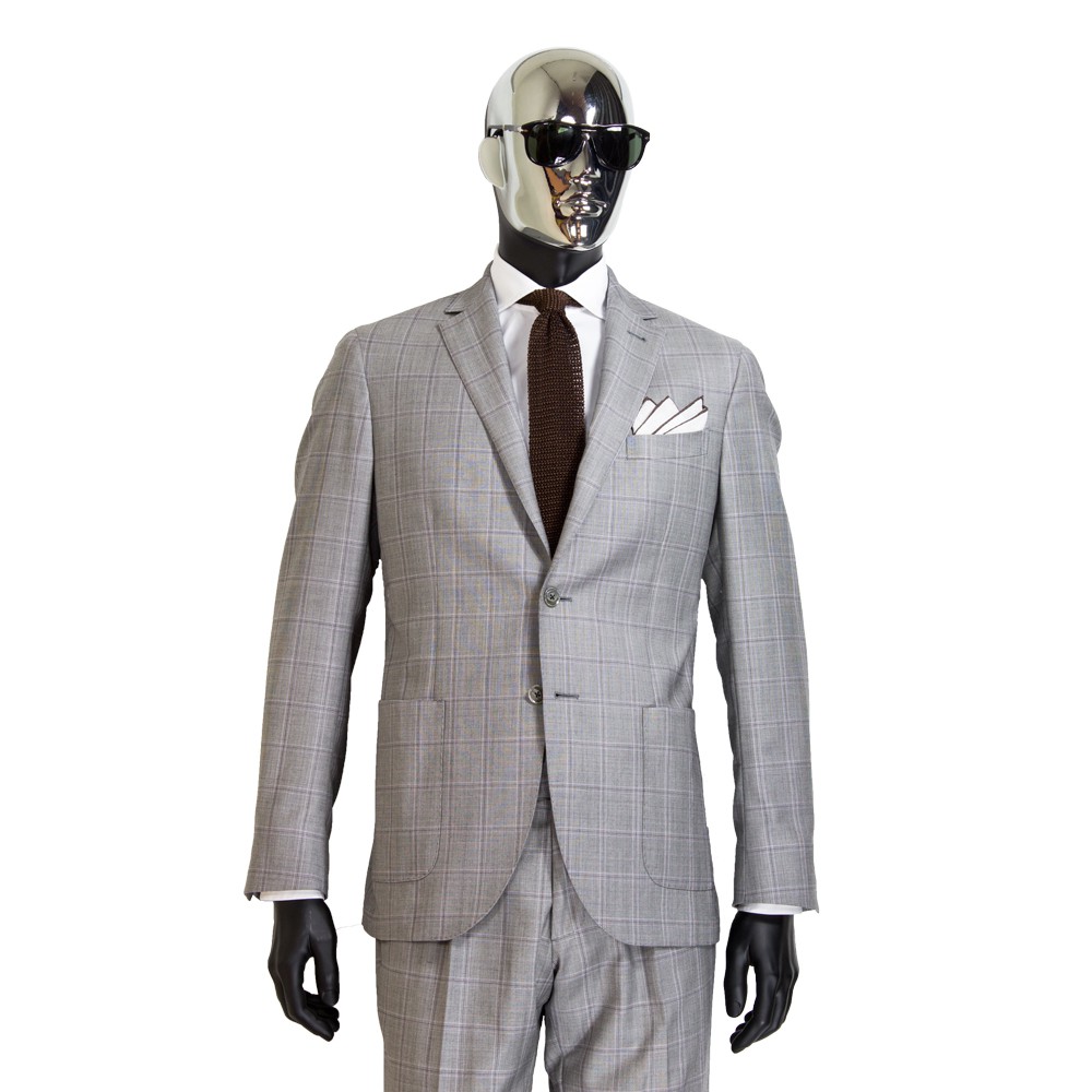 Grey checked Suit | Loro Piana - Sartoria Vanni 1818 Firenze