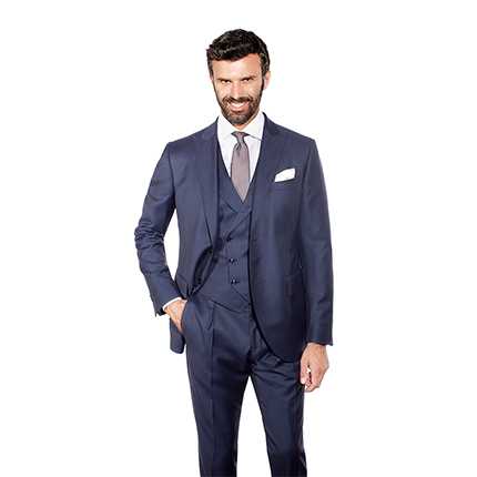 BLUE THREE-PIECE SUIT