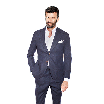 DARK BLUE TWO-PIECE SUIT