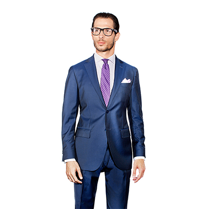 HERRINGBONE TWO-PIECE SUIT