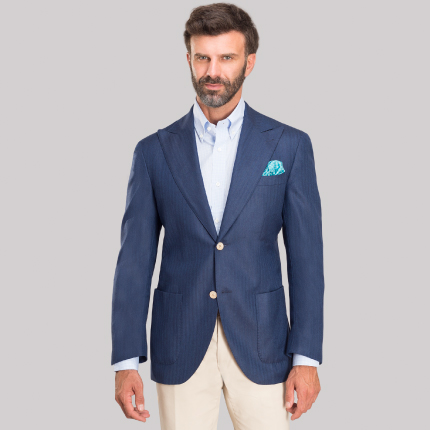 Herringbone blue jacket